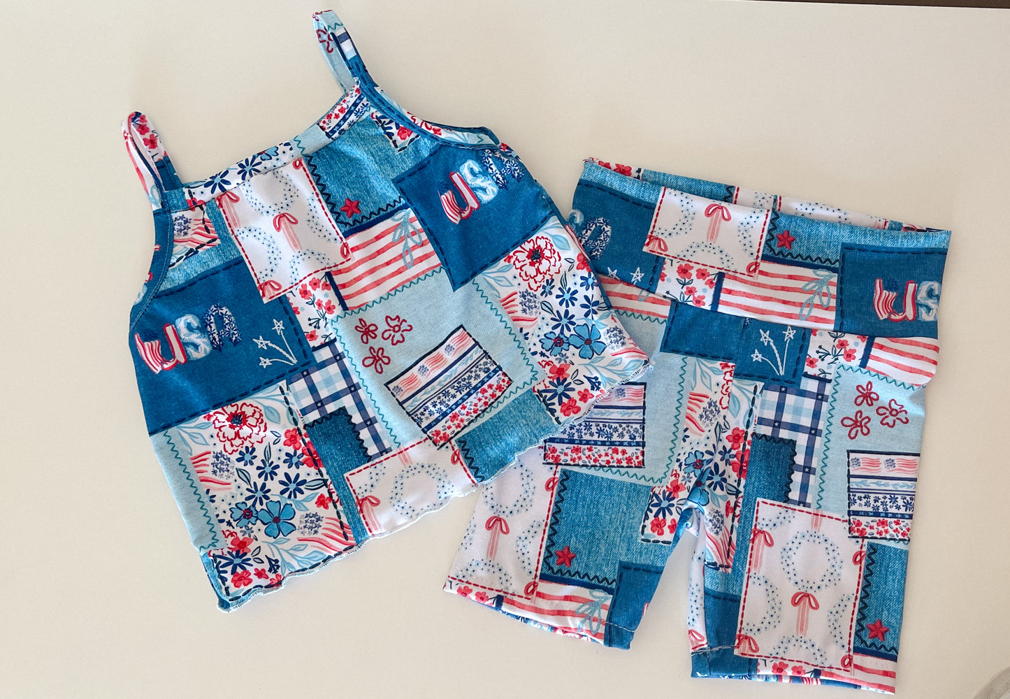 4T Cami Tank Top W/Biker Shorts