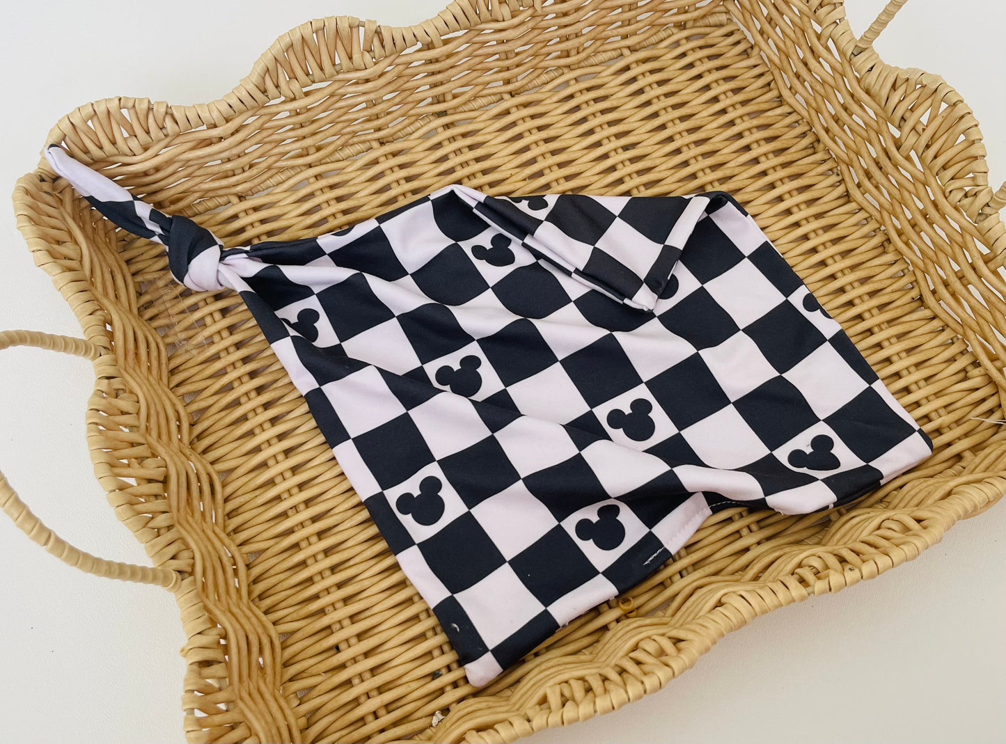 Mickey Checkered Pacifier Cloth