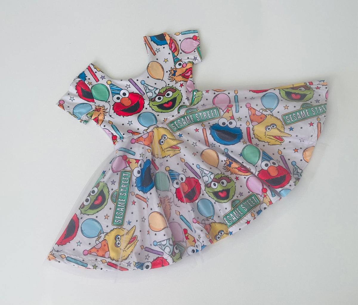 Birthday Elmo Dress W/Tulle