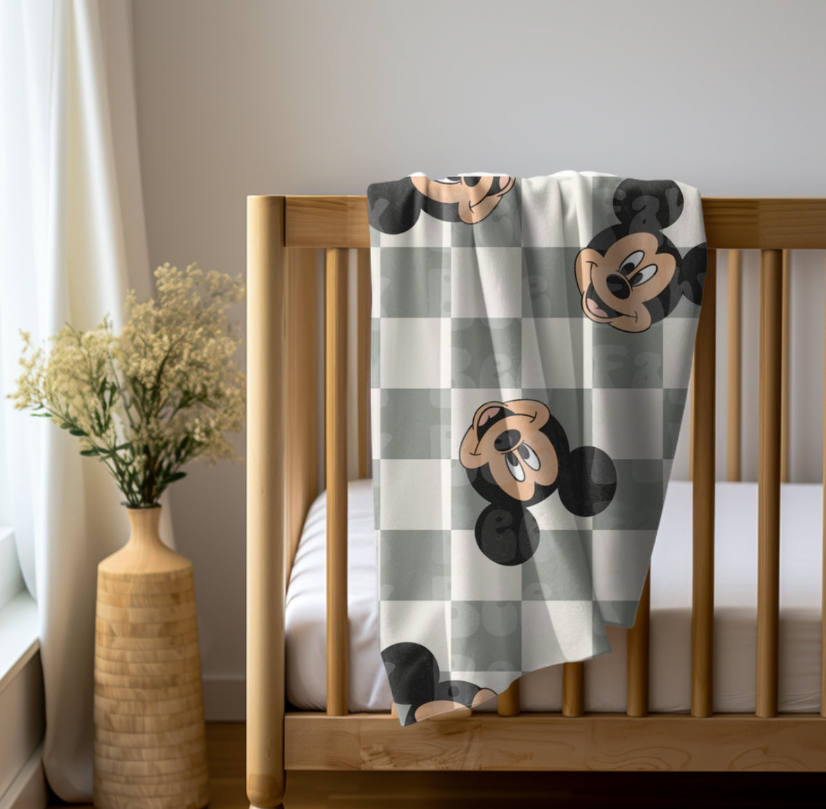 Sage Mickey Blanket