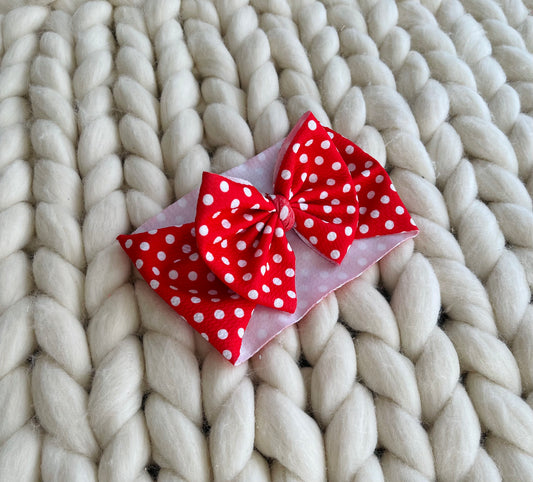 Red W/ white Polka Dots