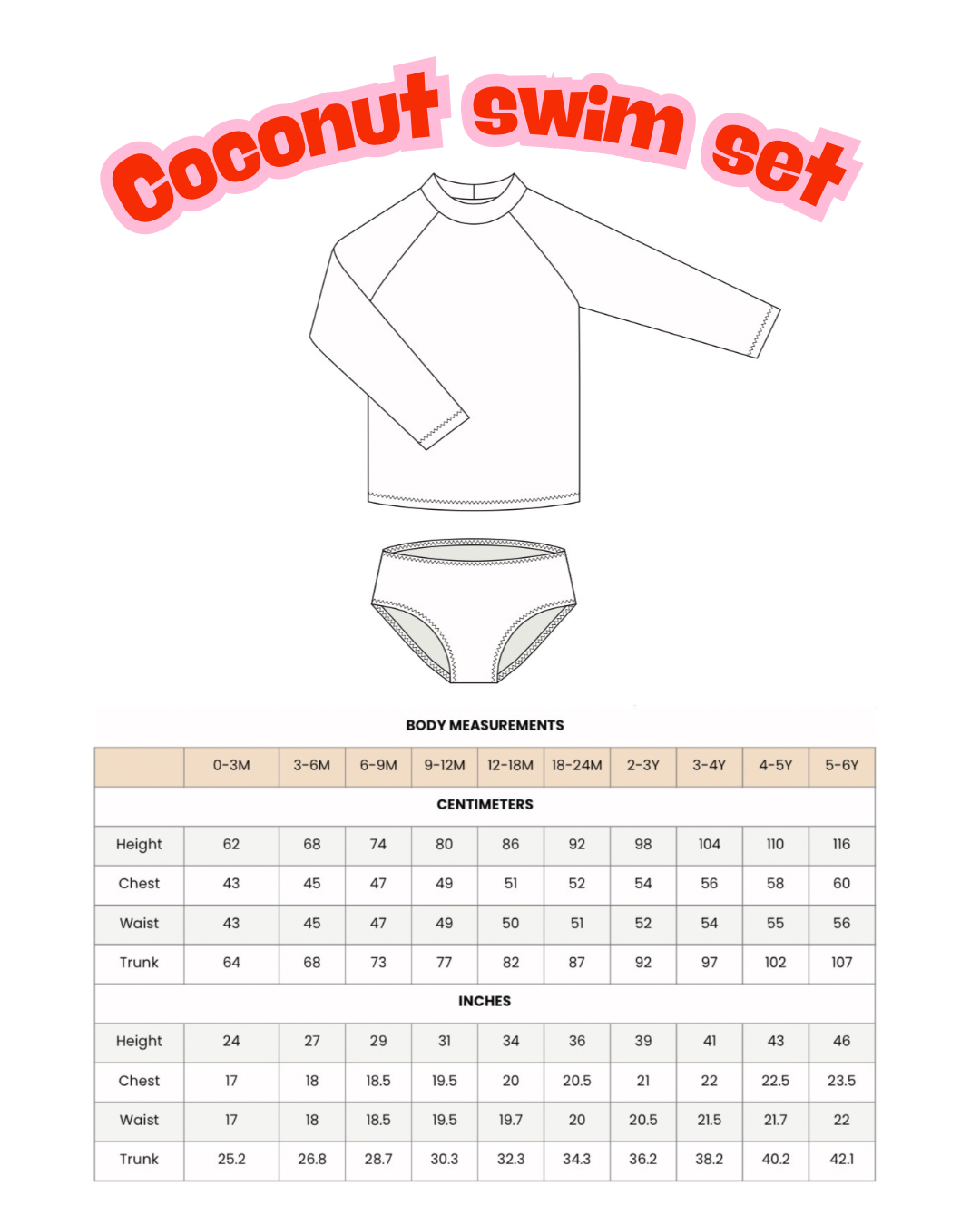Swim Styles & Sizes
