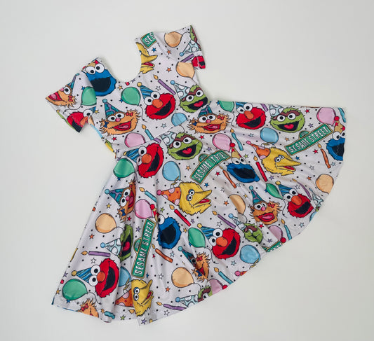 Birthday Elmo Dress (no Tulle)