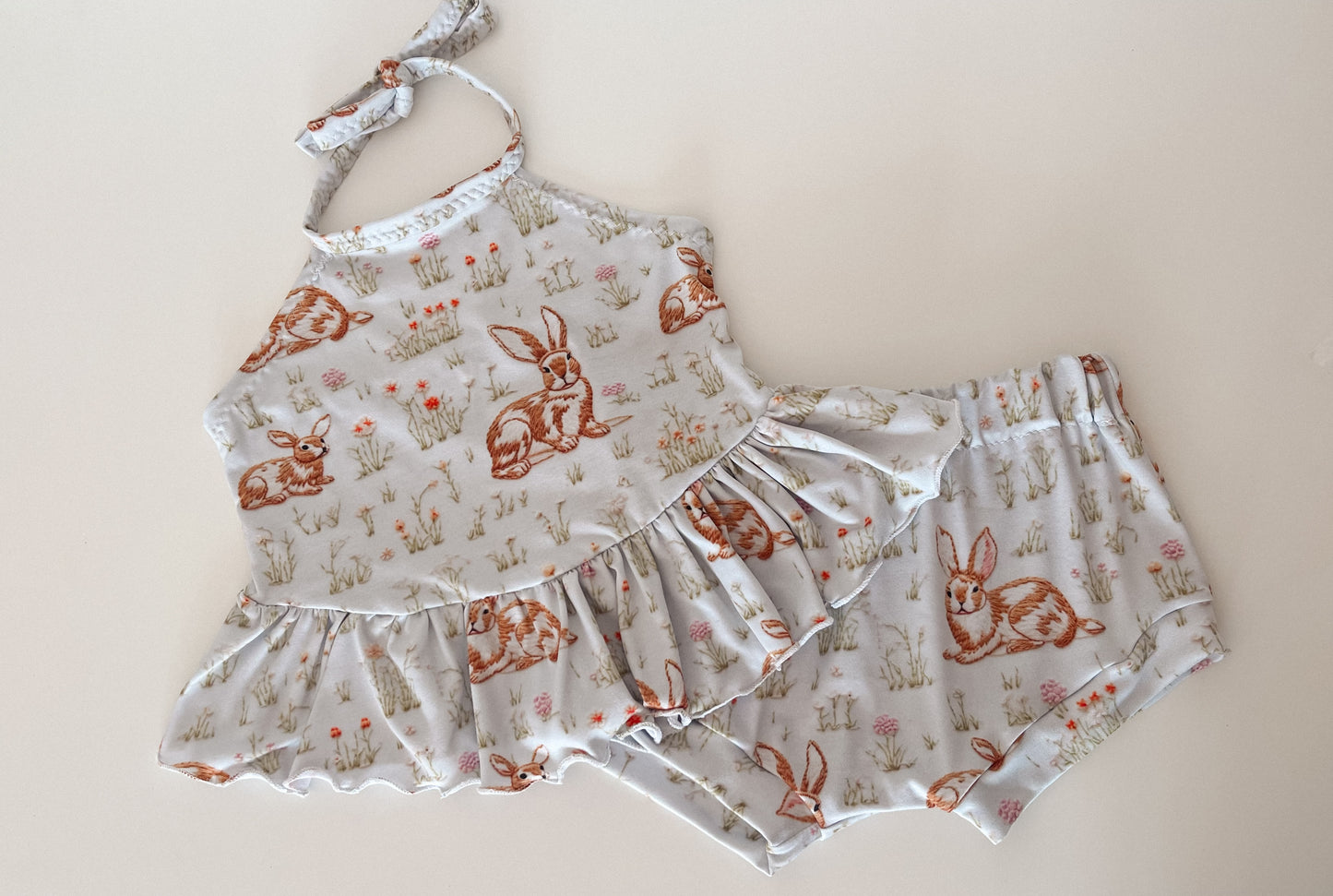 4-5 Y Olive Top W/Shorties