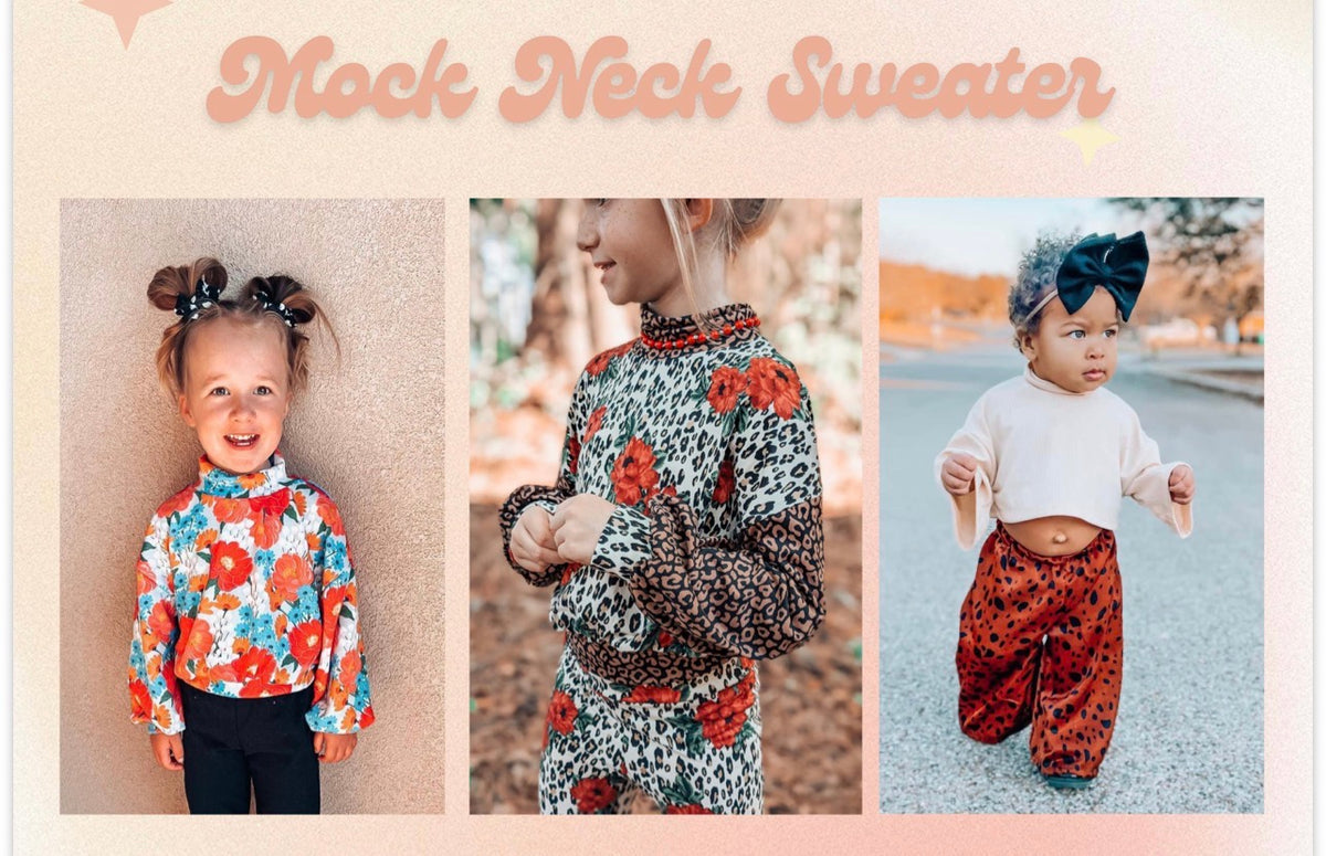Add Solid Color Coordinated Mock Sweater