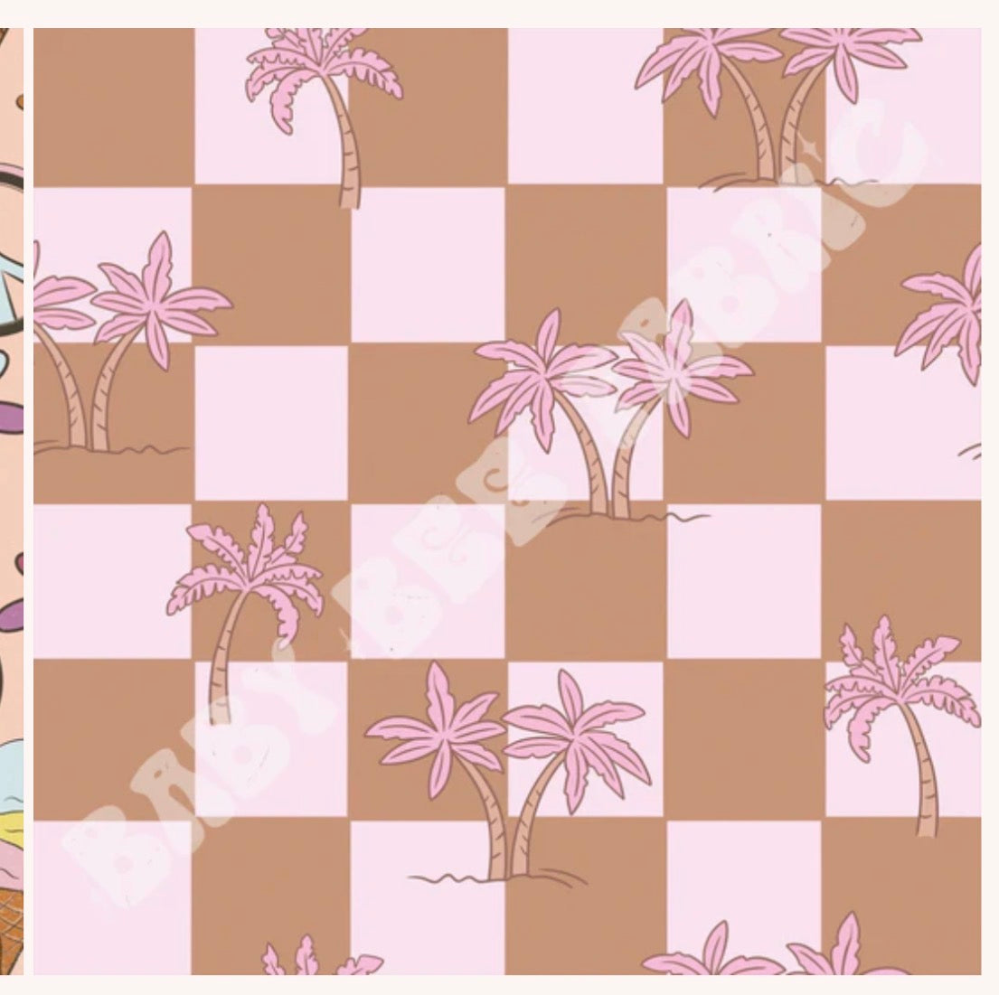 Pink palm trees