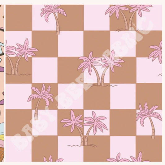 Pink palm trees