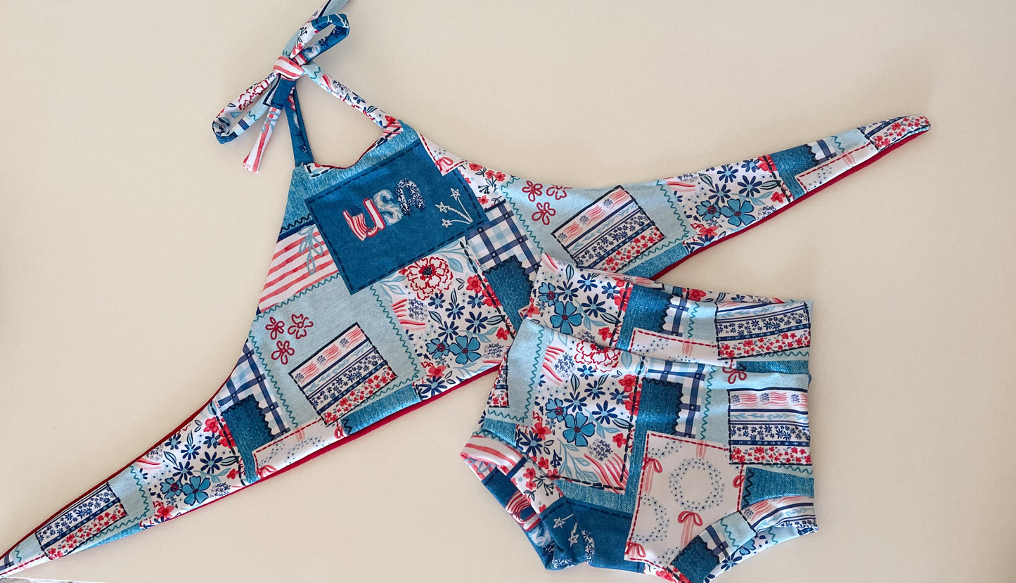 12-18 M Fay halter Top W/Bummies