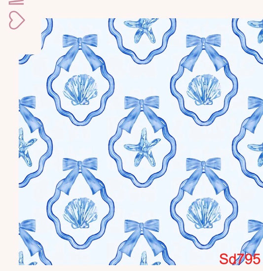 Blue sea shells
