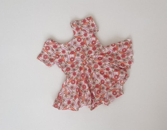 9-12m Short sleeve Brielle dress with snaps