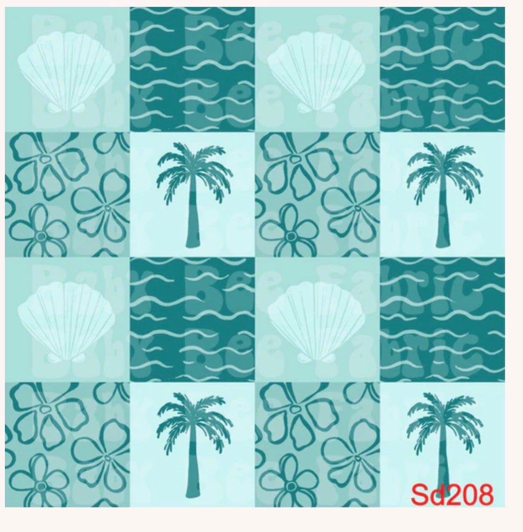 Blue palm tree