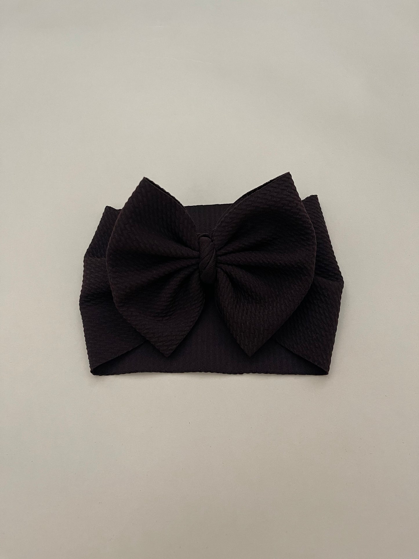 3-6 Months Only Black Bow Headwrap